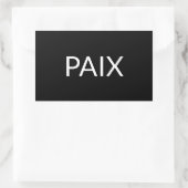 パイクス白黒フランスの平和ミニマシンプルリスト 長方形シール (バッグ)