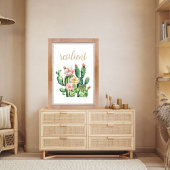 パイクツのナシのサボテン水の色の弾力性のある砂漠 ポスター