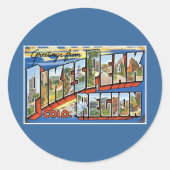 パイクピークからの挨拶CO! ラウンドシール (正面)