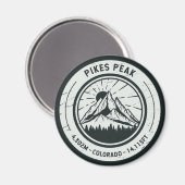 パイクピークコロラドハイキングスキー旅行 マグネット (正面/裏面)