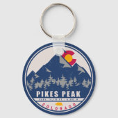 パイクピークコロラドレトロサンセットデミディアーズ キーホルダー (裏面)