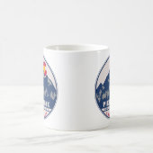 パイクピークコロラドレトロサンセットデミディアーズ コーヒーマグカップ (中央)