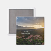 パイクピークサンセットヘイズスクエアマグネット マグネット (正面/裏面)