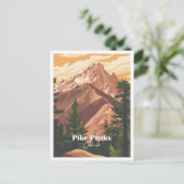 パイクピークスコロラドアートワークトラベルプレイス ポストカード (スタンド正面)