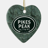 パイクピークパーソナライズされたコロラドロッキーマウンテンズ セラミックオーナメント (右)