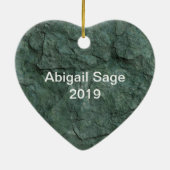 パイクピークパーソナライズされたコロラドロッキーマウンテンズ セラミックオーナメント (裏面)