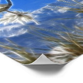 パイクピーク冬の雪フラクタルアートをカバー ポスター (角)