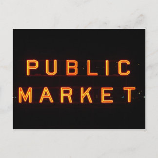 パイクプレイスマーケットアットナイト ポストカード