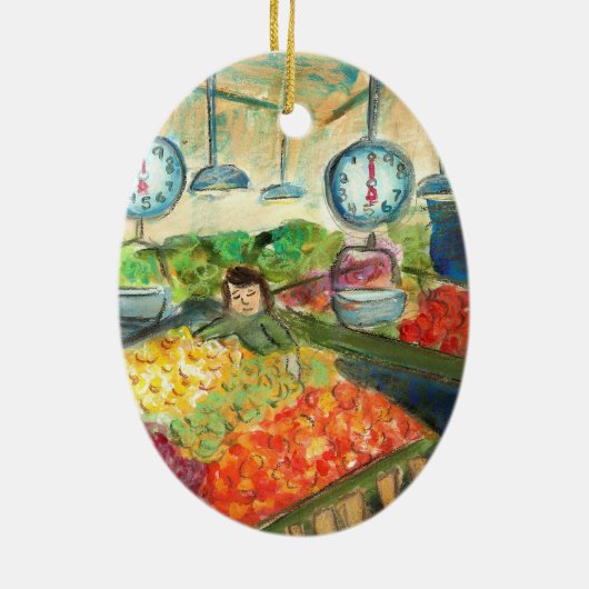 パイクプレイスマーケットオーナメント（パイクプレイスシアトル） セラミックオーナメント (裏面)