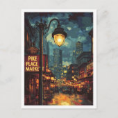 パイクプレイスマーケットシアトルワシントンUSAトラベル ポストカード (正面)