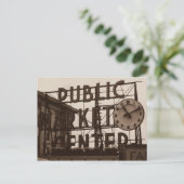 パイクプレイスマーケットシアトル葉書ヴィンテージスタイル ポストカード (スタンド正面)