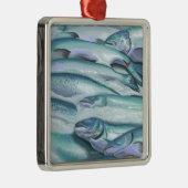 パイクプレースマーケットの氷のSeattleFish メタルオーナメント (右)