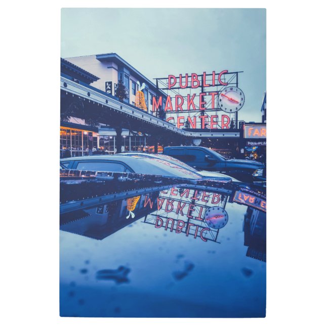 パイクマーケットシアトル メタルプリント (正面)