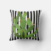 パイクリーナシサボテンとストライプクッション クッション (裏面)