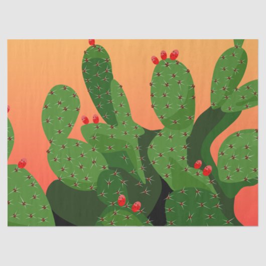 パイクリー洋ナシ砂漠の夕日のデカップルページ 薄葉紙 (正面)