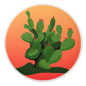 パイクリー洋ナシ砂漠サンセットドアノブ セラミックノブ (正面)