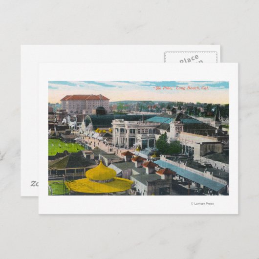 パイクロンビーチの空中表示 ポストカード (正面/裏面)