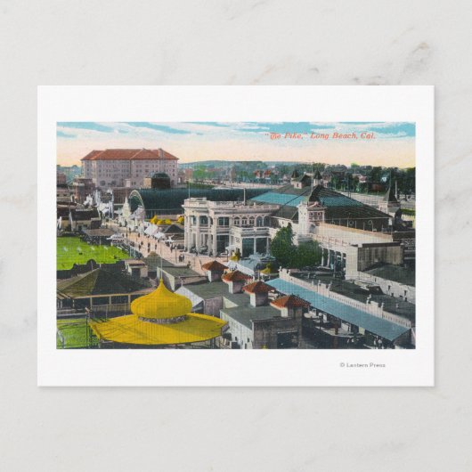 パイクロンビーチの空中表示 ポストカード (正面)