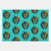 パイクールンカラフルボールマスクブラスト(ばちゃばちゃ)跳ねる ラッピングペーパーシート (正面)