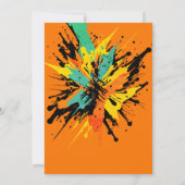 パイクールンカラフルボール（ばちゃばちゃ）跳ねるオレンジパーティー 招待状 (裏面)