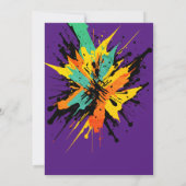 パイクールンカラフルボール（ばちゃばちゃ）跳ねるパープルパーティー 招待状 (裏面)