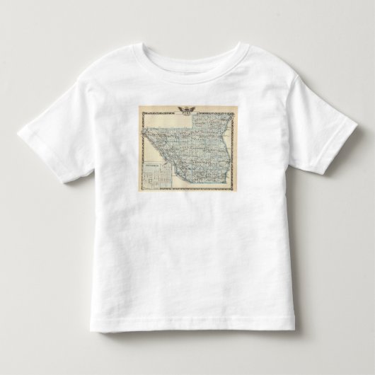 パイク郡およびPittsfieldの地図 トドラーTシャツ (正面)
