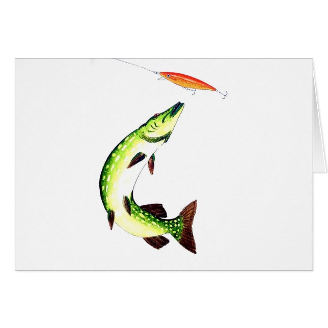 パイク魚釣りとフライフィッシング (正面横)