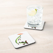 パイク魚釣りとフライフィッシング コースター (右側)