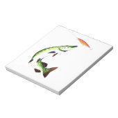 パイク魚釣りとフライフィッシング ノートパッド (回転)