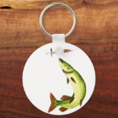 パイク魚釣り キーホルダー (正面)