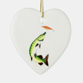 パイク魚釣り セラミックオーナメント (右)