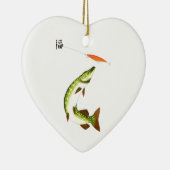 パイク魚釣り セラミックオーナメント (右)