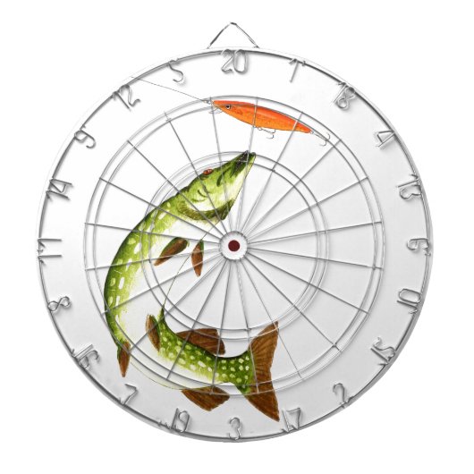 パイク魚釣り ダーツボード (正面)