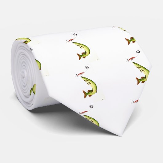 パイク魚釣り ネクタイ (ロール)