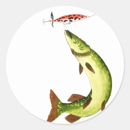 パイク魚釣り ラウンドシール (正面)