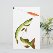 パイク魚釣り 便箋 (スタンド正面)