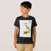 パイク魚釣り Tシャツ (正面フル)