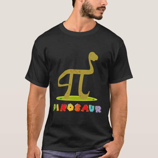 パイザウルス 楽しい円周率の日 恐竜 数学好き 科学 Tシャツ (正面)