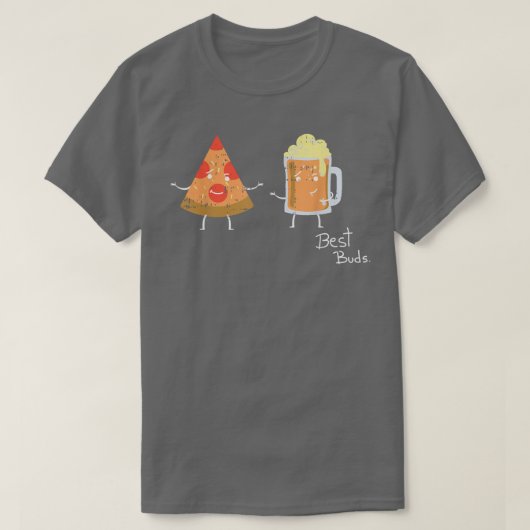 パイザ ビール ベスト バディ カスタム かわいい 簡単 食べ物 ハロウィン Tシャツ (デザイン正面)