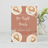 パイシェアリングナイトパーティー招待状 - スイート＆コージー 招待状 (スタンド正面)