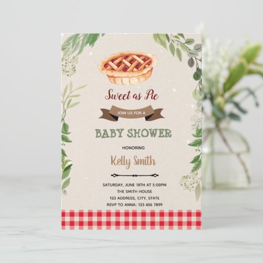 パイシャワー誕生日招待状 招待状 (スタンド正面)