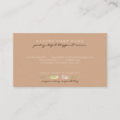 パイストリーユーカリ葉スプーン素朴な茶色 名刺 (裏面)