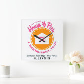 パイズの家、公園の尾根、エルムハースト、川の森、 スクエア壁時計 (ホーム)