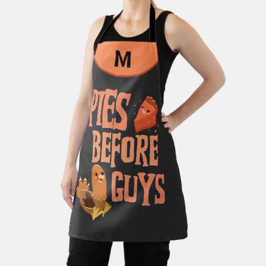 パイズウィーンズモノグラムユーモアのあるおもしろい エプロン (インサイチュ)