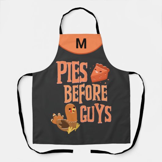 パイズウィーンズモノグラムユーモアのあるおもしろい エプロン (正面)