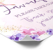 パイズバタフライフローラガーデンシャワー誕生日 ポスター