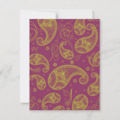 パイズリー・ドリームズ・ウェディング・レスポンス・招待状 出欠カード (裏面)