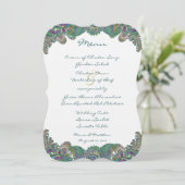 パイズリー ペコック カラーズ ウェディング 招待状 (スタンド正面)