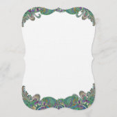 パイズリー ペコック カラー 結婚式 招待状 (裏面)