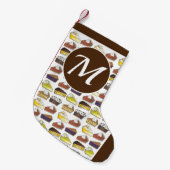 パイソーシャルカボチャ鍵ライムブルーベリーアップルスライス スモールクリスマスストッキング (正面 (吊り時))